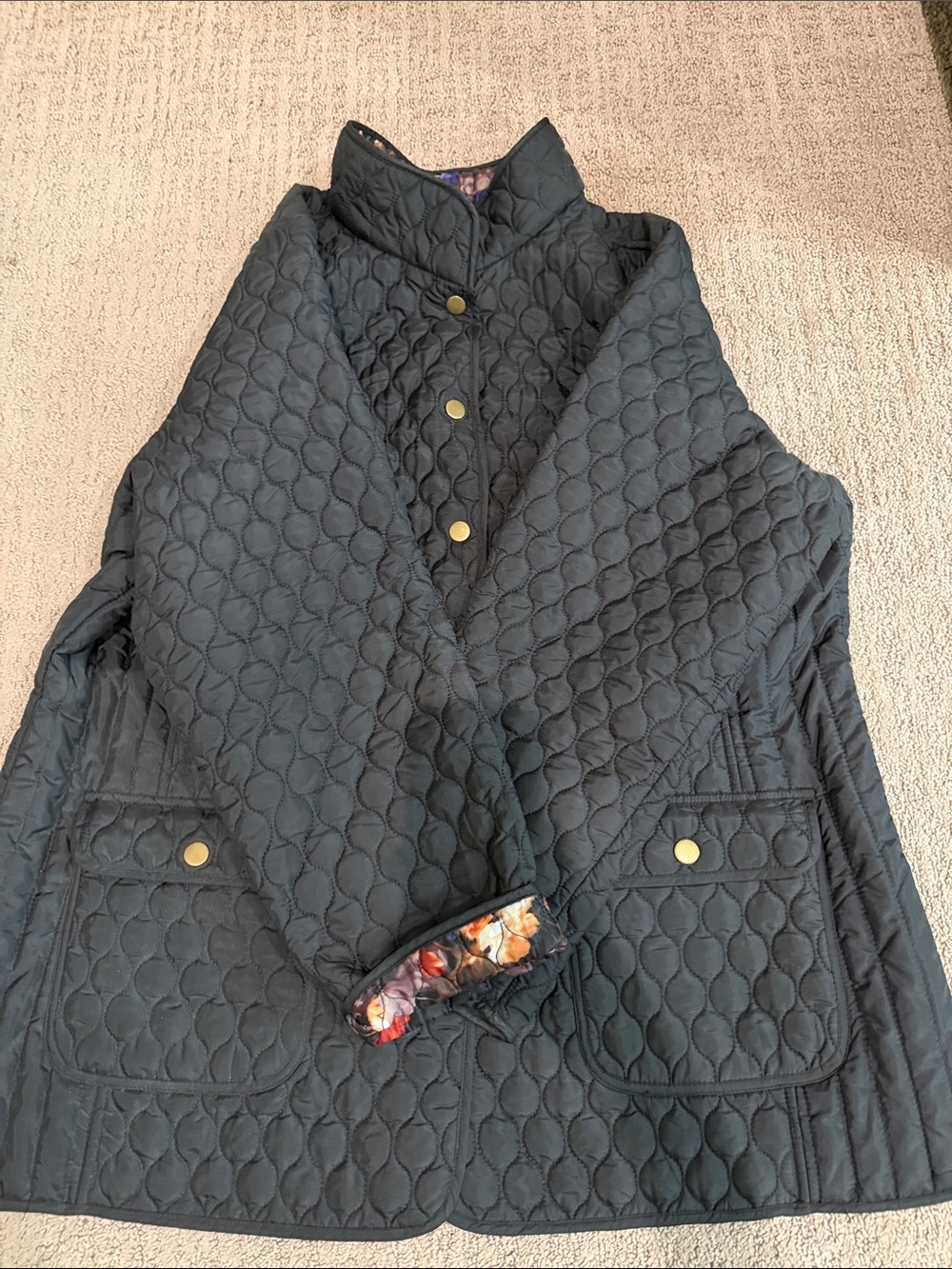 Cynthia Rowley: Quilted Jacket with Floral Trim - Picture 5 of 6